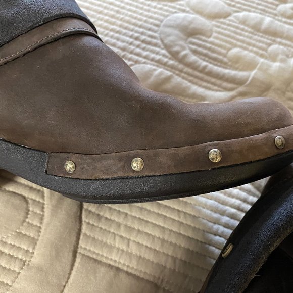 Lk New~ Merrell studded Suede Brown Mules-9 1/2 - Picture 5 of 13